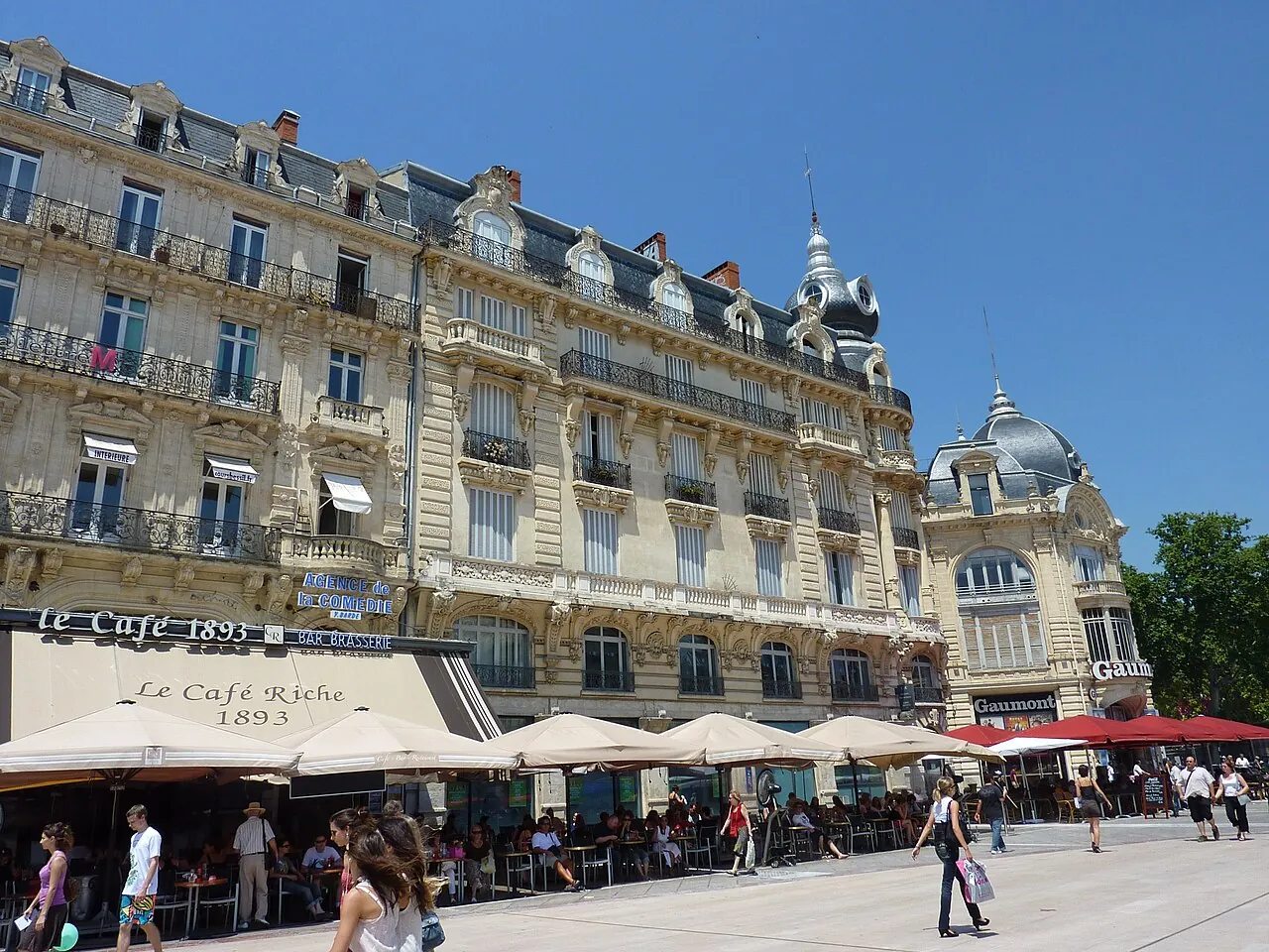 La place de la Comédie à Montpellier